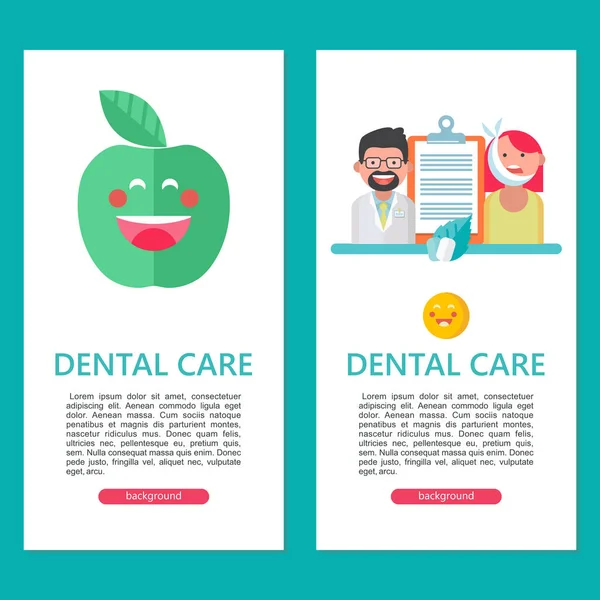 Dental Care Vector Illustration Place Text Design Flyers Brochures Dental — Stock Vector