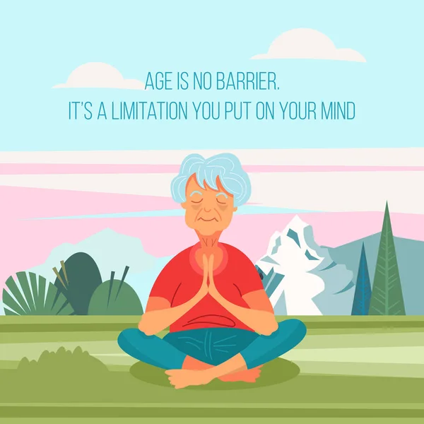 Una Anciana Haciendo Yoga Aire Libre Lleva Estilo Vida Saludable — Foto de stock gratis