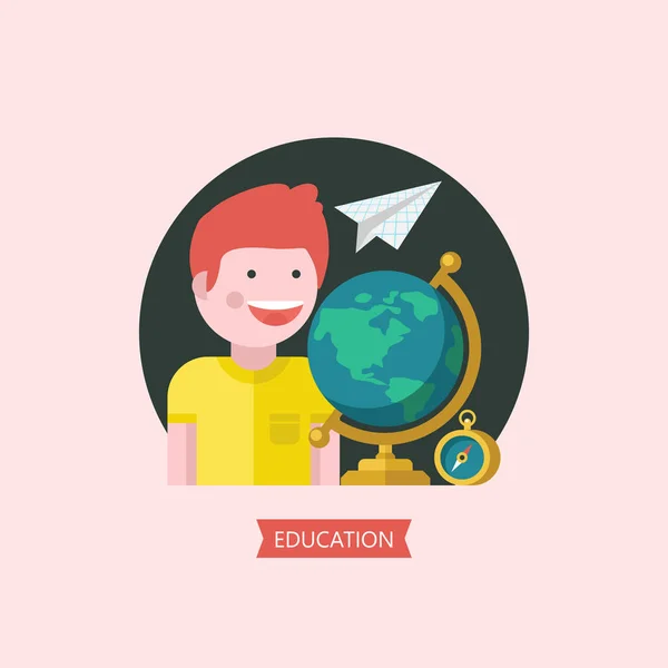 Vector Embleem Van Onderwijs Logo Van School College Vector Illustraties — Stockvector