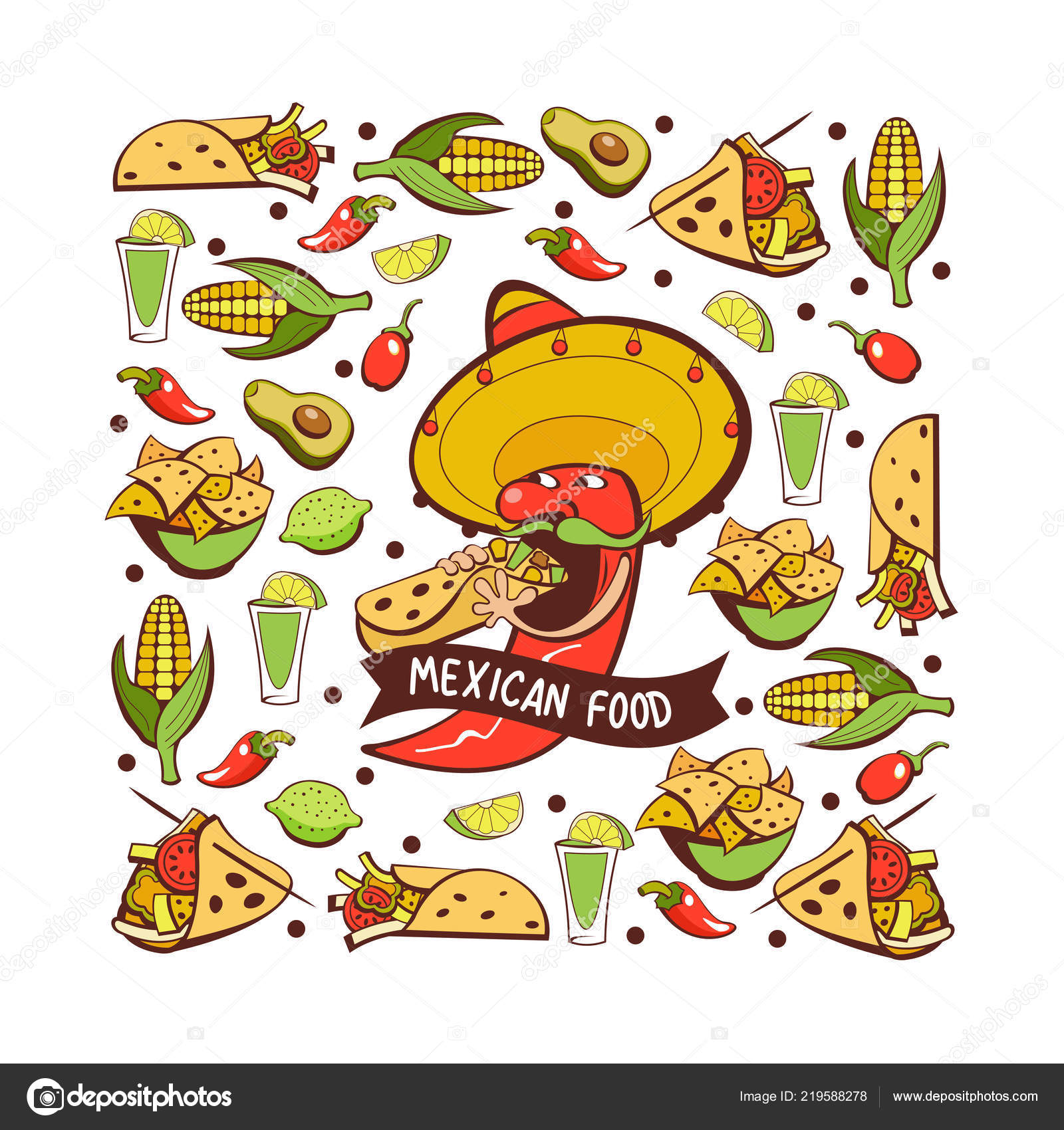 253 ilustraciones de stock de Antojitos mexicanos | Depositphotos®