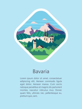 Bavyera. Vektör çizim.