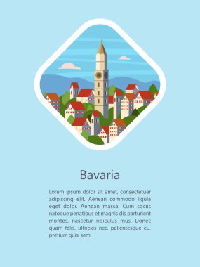 Bavyera. Vektör çizim.