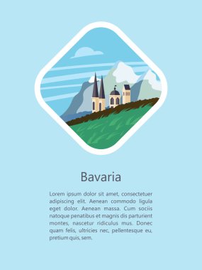 Bavyera. Vektör çizim.