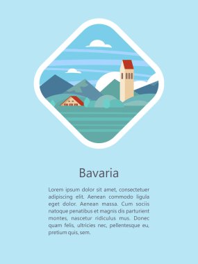 Bavyera. Vektör çizim.