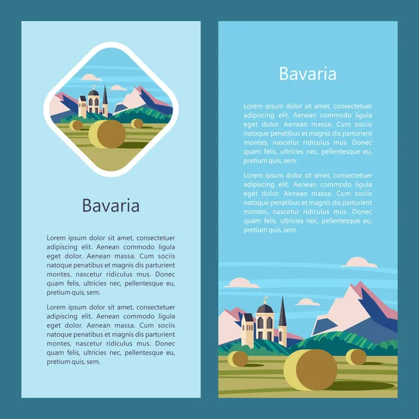 Bavaria. Vectorillustratie. — Stockvector