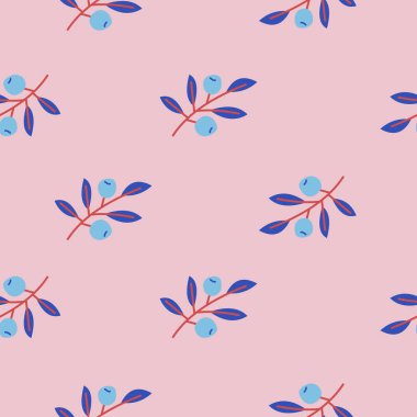 Dalları ve çilek ile Sevimli çiçek dikişsiz desen. Pri için