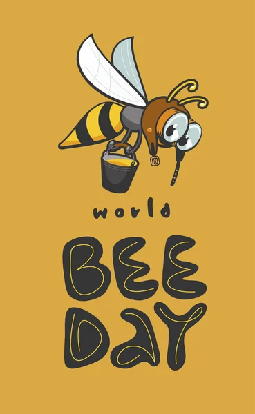 Παγκόσμια ημέρα μέλισσας πρότυπο σχεδιασμού διανυσματικών σχεδίων. — Διανυσματικό Αρχείο