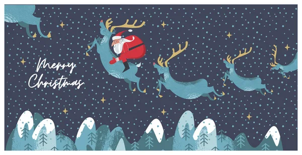 Noël festif et carte de voeux du Nouvel An. joyeux Noël . — Image vectorielle