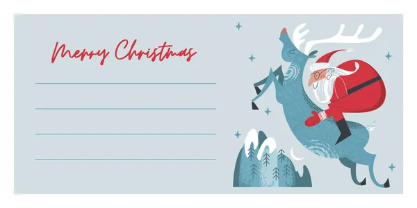 Festliche Weihnachts- und Neujahrsgrußkarte. Frohe Weihnachten. — Stockvektor