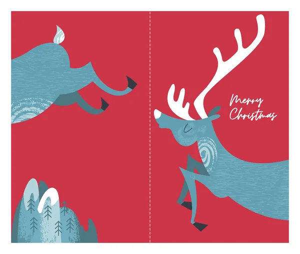 Festliche Weihnachts- und Neujahrsgrußkarte. Frohe Weihnachten. — Stockvektor