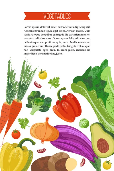 Mutlu dünya vejetaryen gün. El çizilmiş vektör illüstrasyon — Stok Vektör