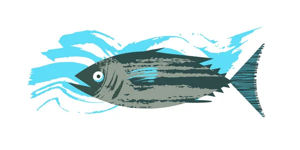 Fische. Meeresfrüchte. Thunfisch. Vektorillustration. — Stockvektor