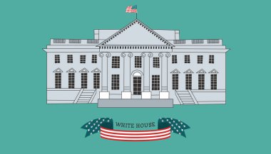Washington 'daki Beyaz Saray binası. Amerika Birleşik Devletleri Başkanı 'nın Konutu.