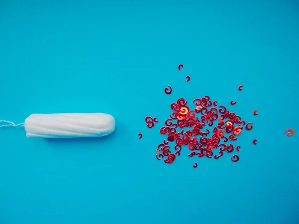 Kvinnor Kritiska Dagar Skydd Pms Menstruationscykeln Kreativa Menstruation Koncept Intimhygien — Stockfoto