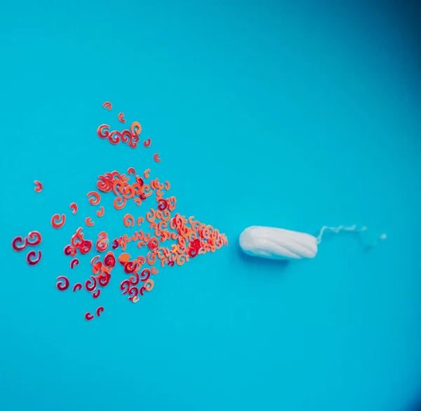 Conceito Menstruação Criativa Proteção Dias Críticos Para Mulheres Ciclo Menstrual — Fotografia de Stock