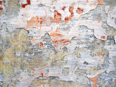 Yaşlanmış arka plan ve doku. Eski binanın duvarına. Çimento ve eski boya..