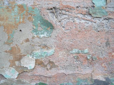 Yaşlanmış arka plan ve doku. Eski binanın duvarına. Çimento ve eski boya..