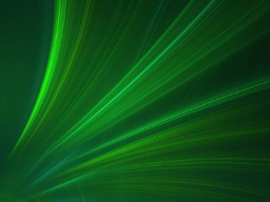 yeşil Soyut Fraktal arka plan 3d render illüstrasyon