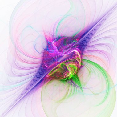 Mor Soyut Fraktal arka plan 3d render illüstrasyon