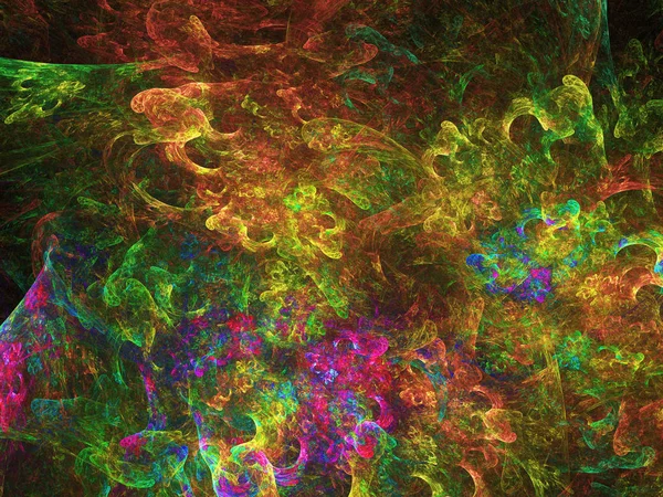 gökkuşağı Soyut Fraktal arka plan 3d render illüstrasyon