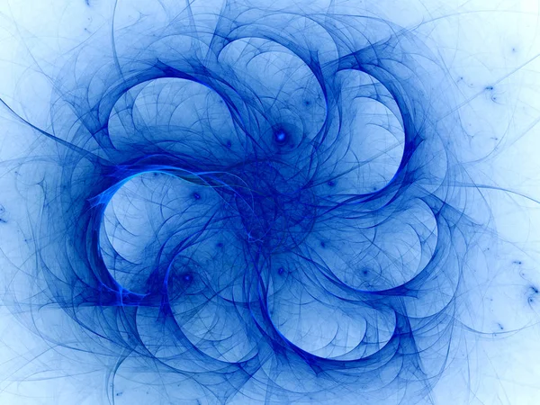 Mavi Soyut Fraktal arka plan 3d render illüstrasyon