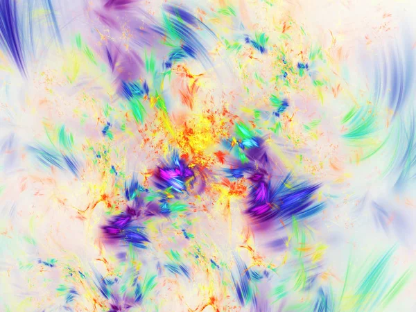 Rainbow Abstrakt Fraktal Bakgrund Rendering Illustration — Stockfoto