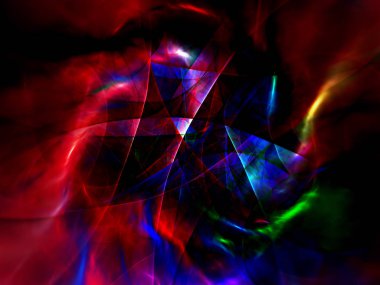 Kırmızı Soyut Fraktal arka plan 3d render illüstrasyon