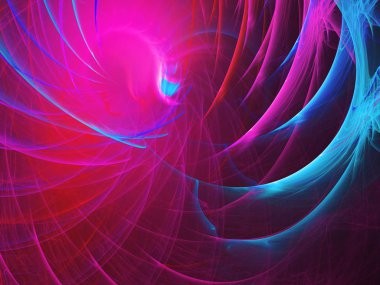 Mor Soyut Fraktal arka plan 3d render illüstrasyon