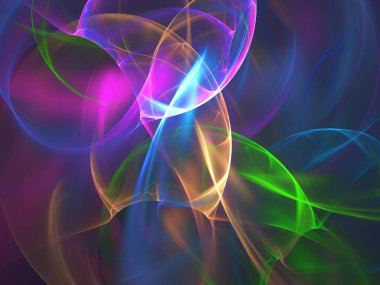 Mor Soyut Fraktal arka plan 3d render illüstrasyon