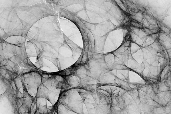 Чорно Білий Абстрактний Фрактальний Фон Ілюстрація — стокове фото
