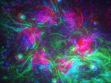 Mor Soyut Fraktal arka plan 3d render illüstrasyon