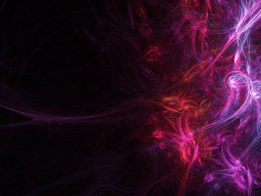 Kırmızı Soyut Fraktal arka plan 3d render illüstrasyon