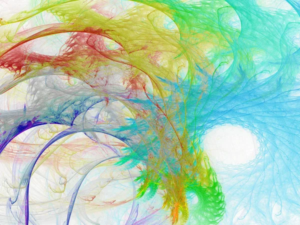 yeşil Soyut Fraktal arka plan 3d render illüstrasyon