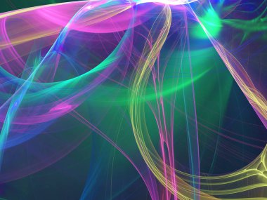 gökkuşağı Soyut Fraktal arka plan 3d render illüstrasyon