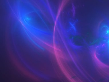 Mavi Soyut Fraktal arka plan 3d render illüstrasyon