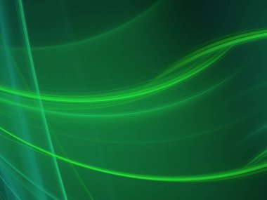 yeşil Soyut Fraktal arka plan 3d render illüstrasyon