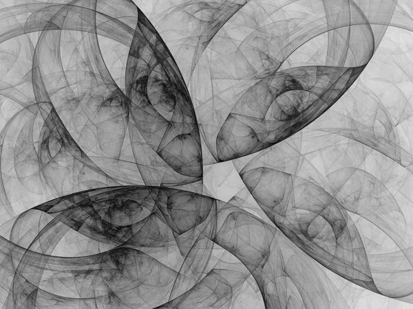 siyah ve beyaz Soyut Fraktal arka plan 3d render illüstrasyon