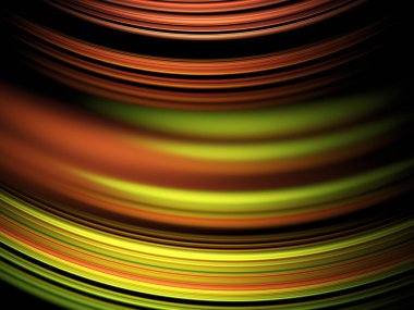 sarı Soyut Fraktal arka plan 3d render illüstrasyon