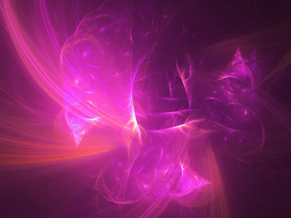 Violet Abstrait Fractal Fond Rendu Illustration — Photo