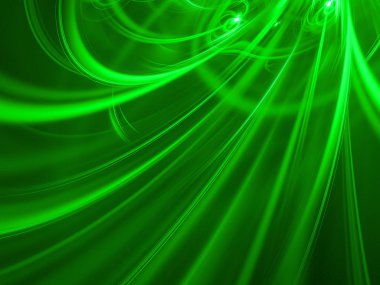 yeşil Soyut Fraktal arka plan 3d render illüstrasyon