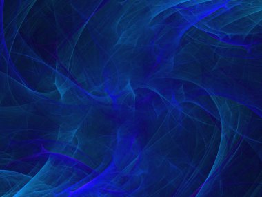 Mavi Soyut Fraktal arka plan 3d render illüstrasyon