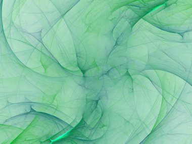 yeşil Soyut Fraktal arka plan 3d render illüstrasyon