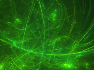 yeşil Soyut Fraktal arka plan 3d render illüstrasyon