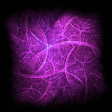 Mor Soyut Fraktal arka plan 3d render illüstrasyon