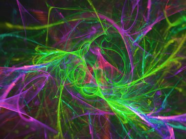 gökkuşağı Soyut Fraktal arka plan 3d render illüstrasyon