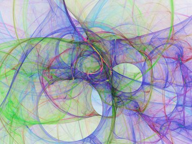 gökkuşağı Soyut Fraktal arka plan 3d render illüstrasyon