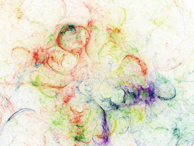 gökkuşağı Soyut Fraktal arka plan 3d render illüstrasyon