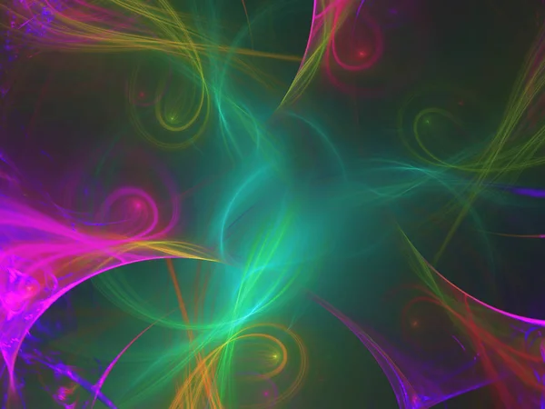 Rainbow Abstract Fractal Background Rendering Illustration — Stock Photo, Image