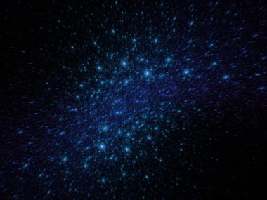 Mavi Soyut Fraktal arka plan 3d render illüstrasyon