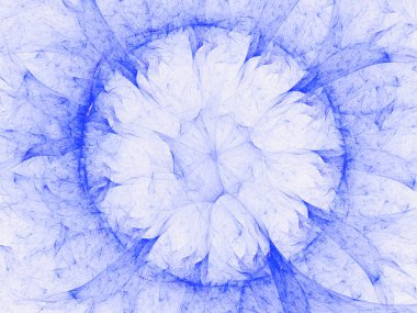 Mavi Soyut Fraktal arka plan 3d render illüstrasyon